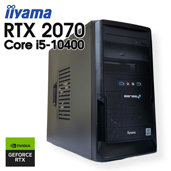 中古 デスクトップパソコン PC iiyama SENSE∞ 10世代 Core i5 GeForce RTX 2070 Windows11
