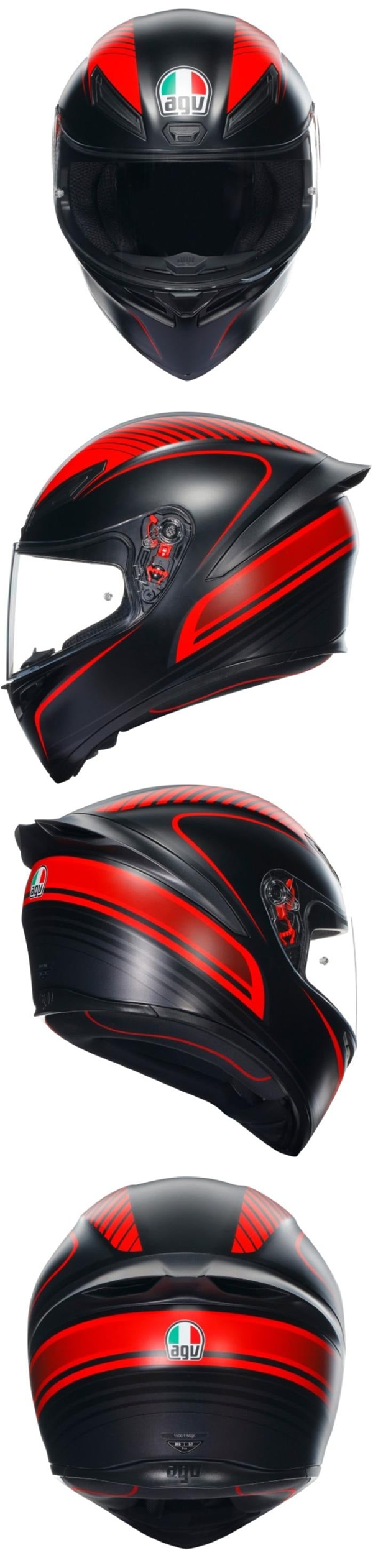 フルフェース ヘルメット AGV K1 S WARMUP MATT BLACK/RED
