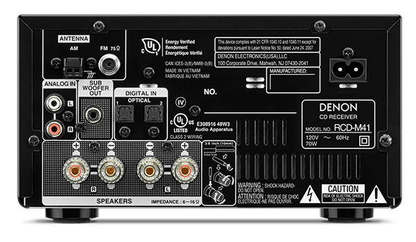 CDプレーヤー レシーバー Bluetooth RCD-M41-SP DENON デノン
