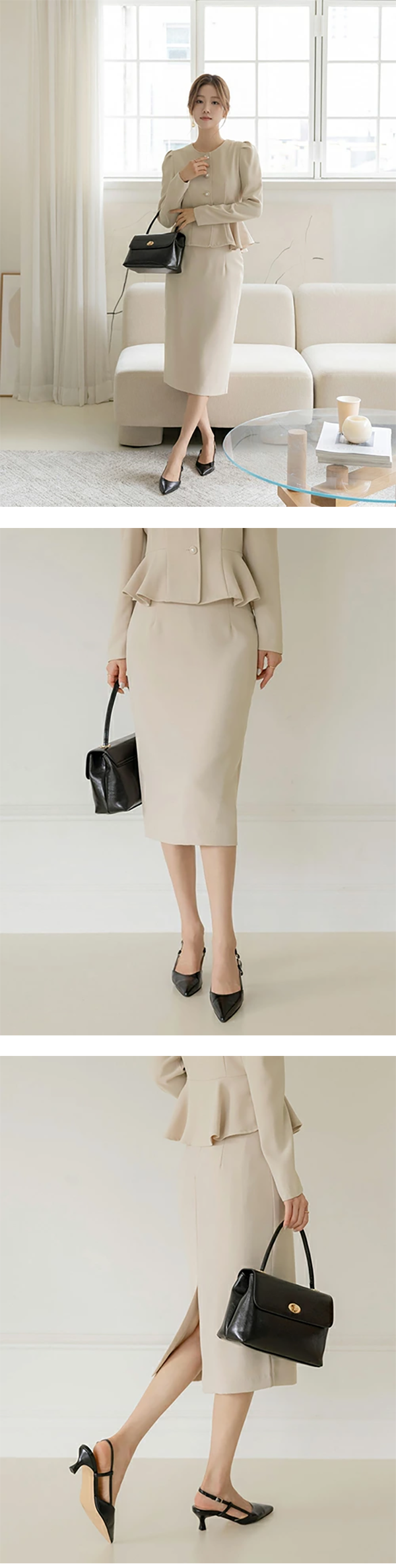 レディース タイトスカート ロング 67.5～68.5cm丈 バックスリット バックファスナー ©DHOLIC
