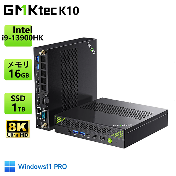 新品 ミニデスクトップパソコン PC GMKtec K10 13世代 Core i9 4画面出力 Windows11
