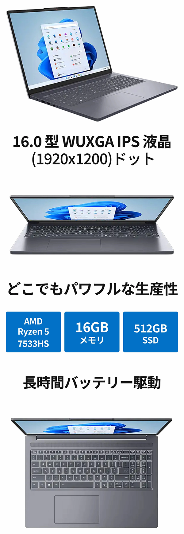 新品 ノートパソコン PC レノボ Lenovo IdeaPad Slim3 Gen10 Ryzen5 Windows11
