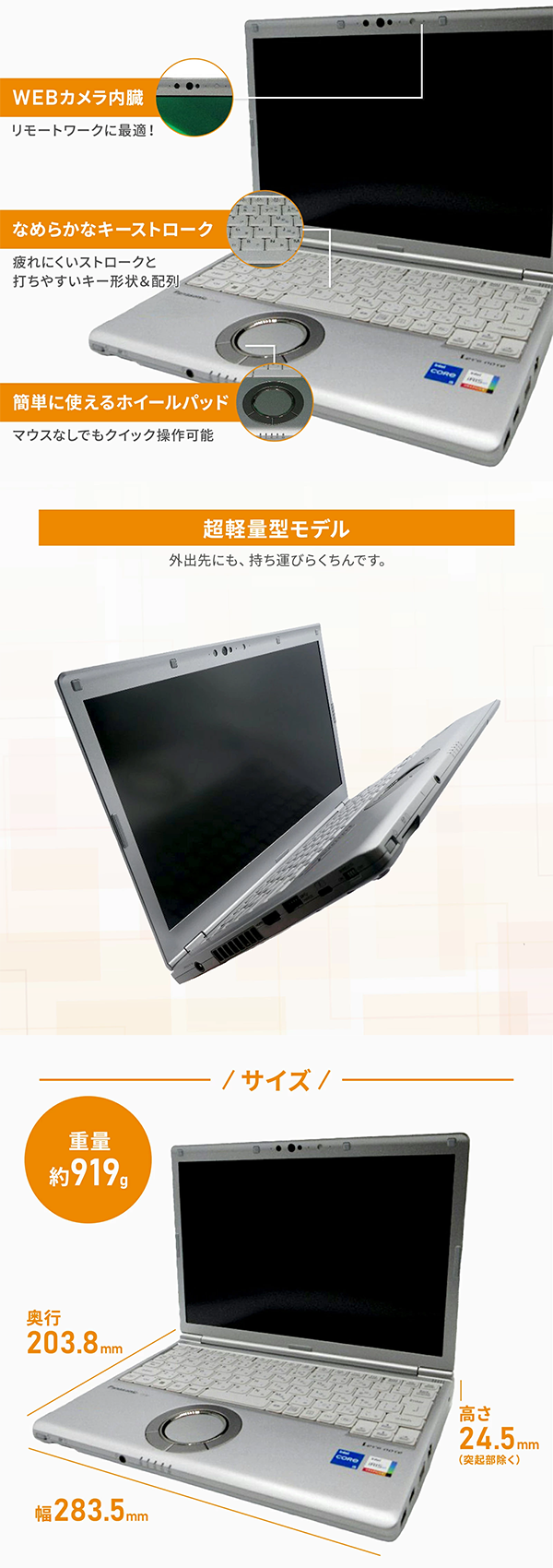 中古 ノートパソコン PC パナソニック レッツノート SV9 10世代 Core i5 Wi-fi6 Windows11 12.1型
