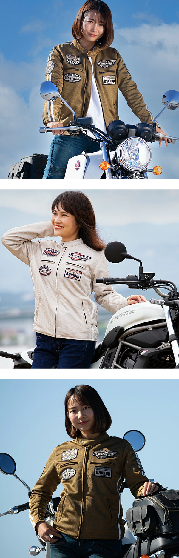 レディース ライダース ジャケット テキスタイルメッシュ FR24SJ-6 デグナー
