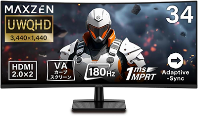 新品 モニター ディスプレイ 34型 MGM34IC02 MAXZEN マクスゼン
