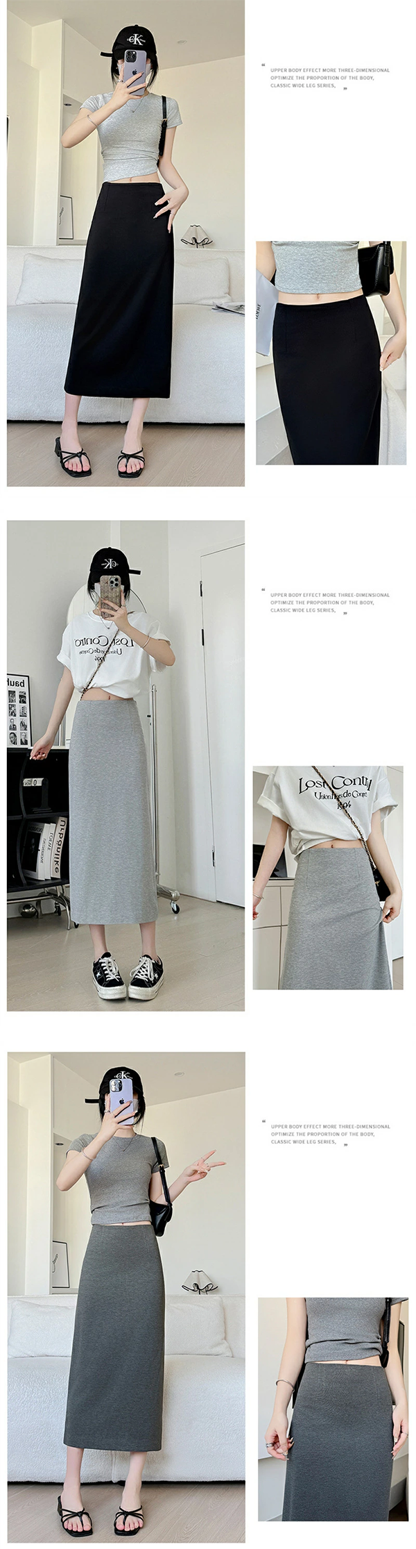 レディース タイトスカート ロング 77-85cm丈 バックスリット バックファスナー Fashiondays