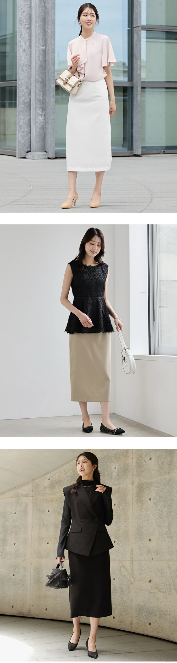 レディース タイトスカート 81～85cm丈 バックスリット バックファスナー Dress Star
