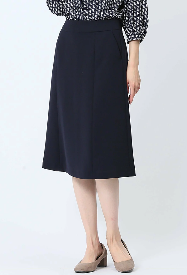 レディース フレアスカート 65-68cm丈 バックファスナー Taka Q
