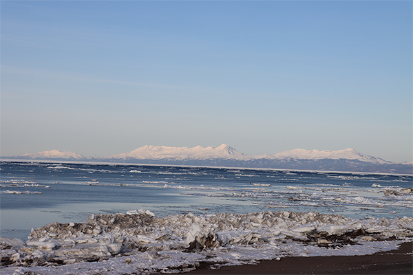北海道 オホーツク 浜小清水 フレトイ海岸 流氷は沖へ！2024年3月28日