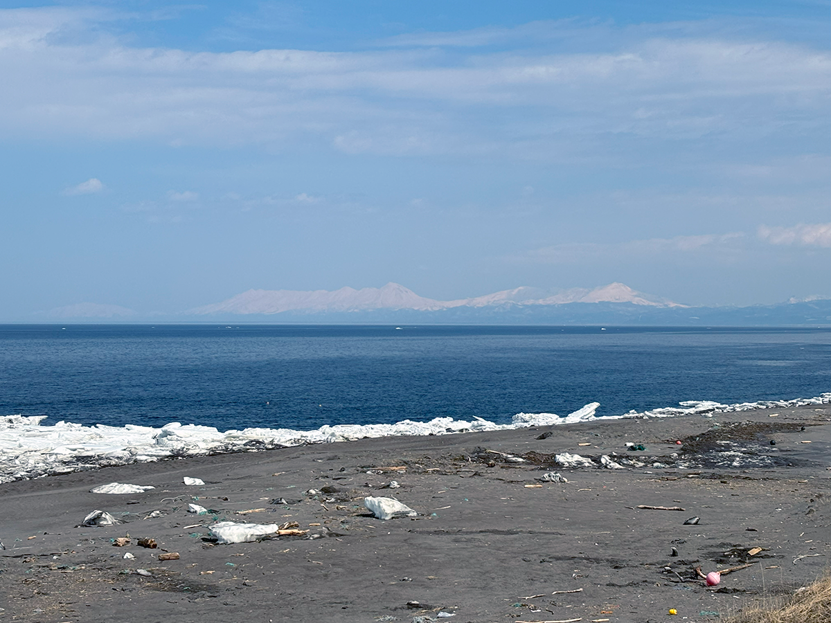 北海道 オホーツク 浜小清水 フレトイ海岸 いよいよ海明け！2024年4月1日