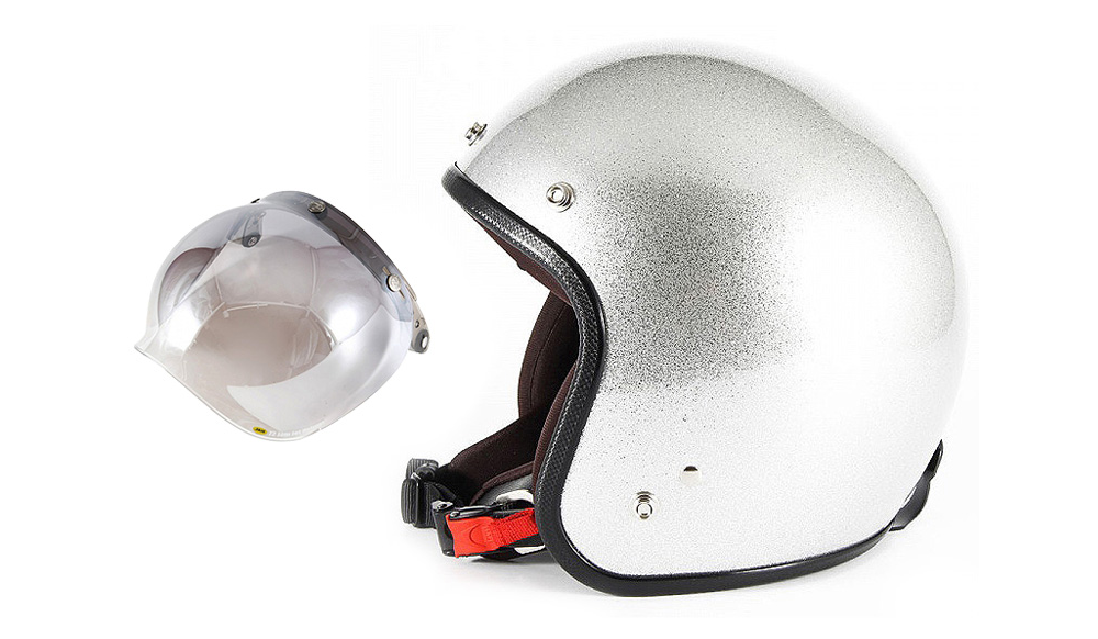 ジェット ヘルメット JP MONO JPF-4 シルバーフレーク ジャムテックジャパン