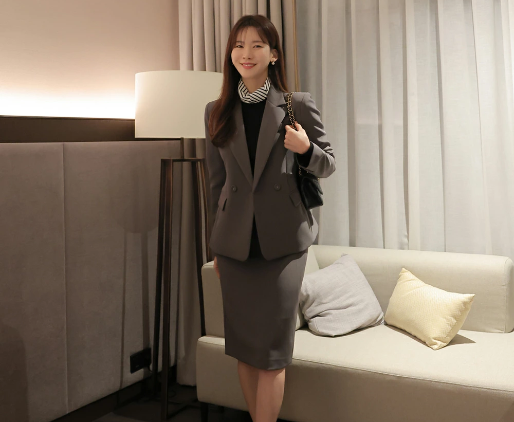 レディース タイト スカート ロング丈 バックスリット バックZIP ©DHOLIC