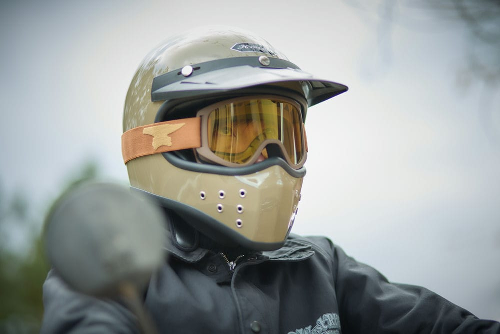 オフロード フルフェース ヘルメット ゴーグル有 MX-H4Gross Frest Brown