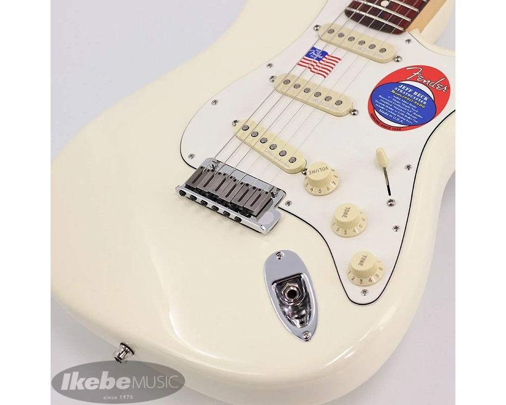 エレキギター フェンダー ストラトキャスター Fender USA Jeff Beck Stratocaster Olympic White
