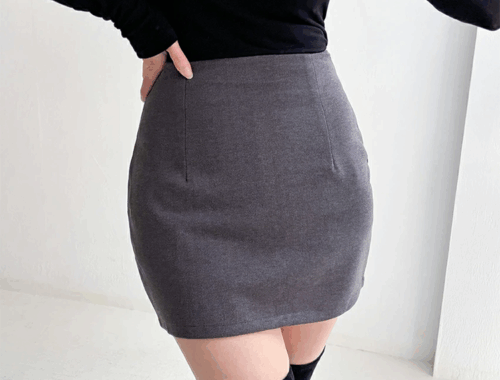 レディース ミニスカート 台形 35-37cm丈 バックファスナー ©DHOLIC