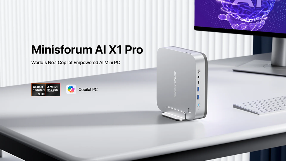 新品 ミニデスクトップパソコン PC MINISFORUM AI X1 Pro Ryzen9 Wi-Fi7 Windows11
