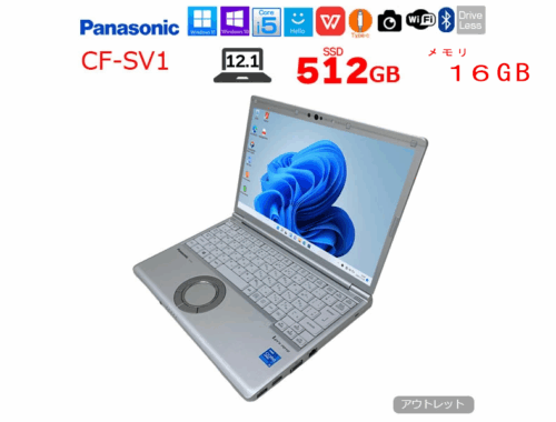 中古 ノートパソコン PC パナソニック レッツノート SV1 11世代 Corei5 Wi-fi6 Windows11 12.1型