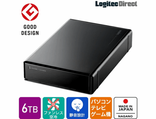 新品 外付け ハードディスク HDD 6TB テレビ録画 USB3.1 LHD-EN60U3WS ロジテック