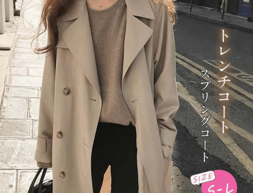 レディース トレンチ コート スプリング ロング ベルト Tobit
