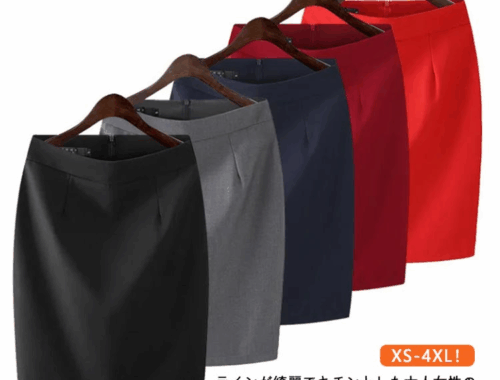 レディース タイト スカート 40~41cm丈 バックスリット バックファスナー Hareruno
