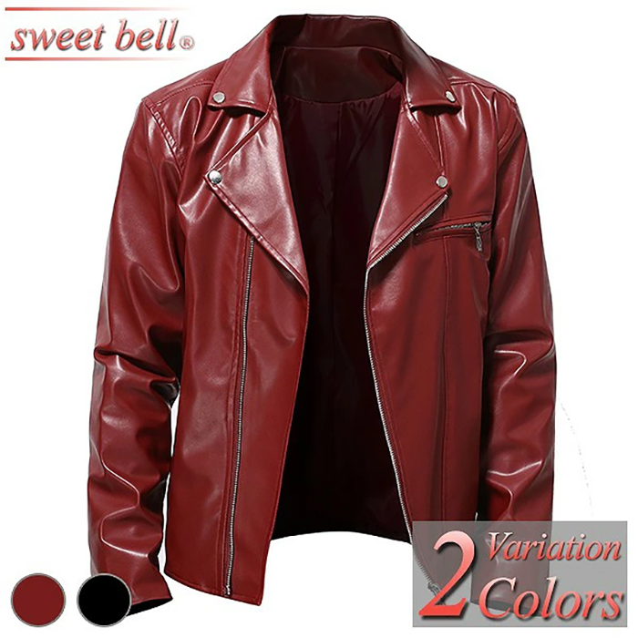 メンズ ライダース ジャケット PUレザー 革ジャン Sweet Bell
