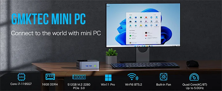 新品 ミニデスクトップパソコン PC GMKtec M2 11世代 Core i7 3画面出力 Windows11 Pro