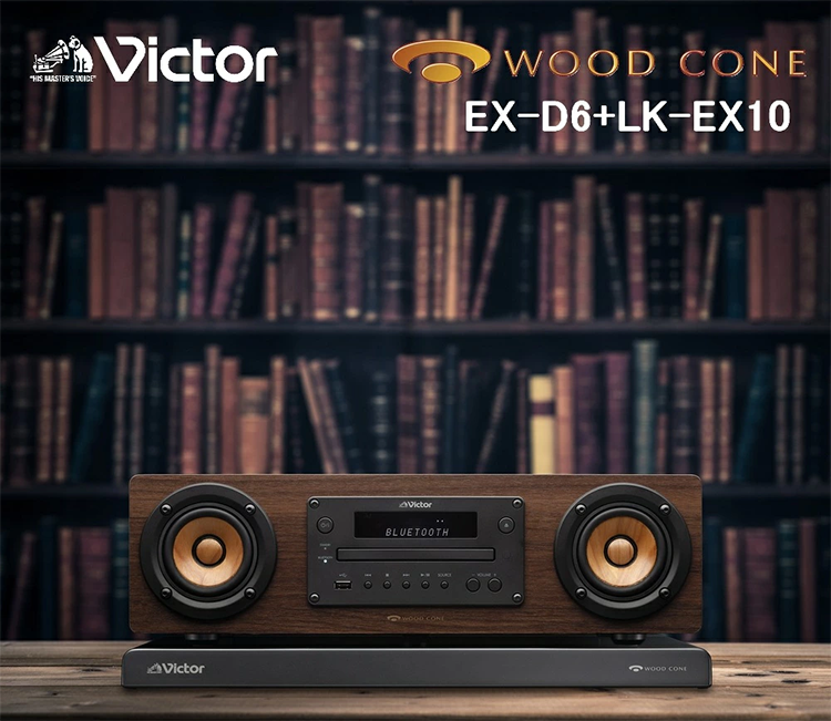 ウッドコーン CD コンポ EX-D6 LK-EX10 Victor ビクター