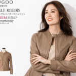 ◎レディース シングルライダースジャケット レザー 本革 LIUGOO