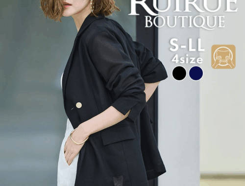 レディース 夏コーデ パナマシアー テーラード ジャケット ダブル ２つ釦 Ruirue Boutique