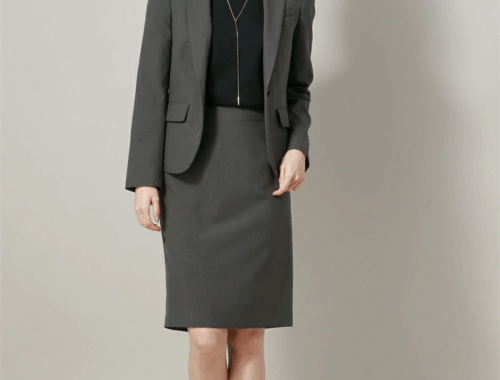レディース タイトスカート 58.3～59.7cm丈 バックスリット バックファスナー SUIT SQUARE