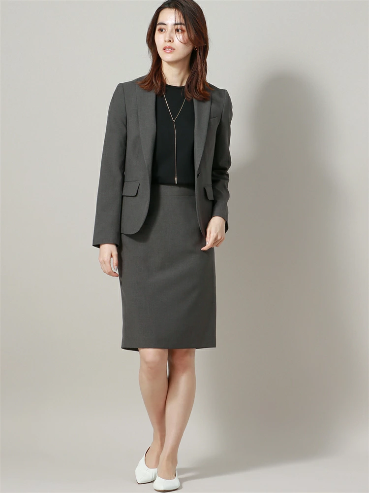 レディース タイトスカート 58.3～59.7cm丈 バックスリット バックファスナー SUIT SQUARE