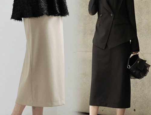 レディース タイトスカート 81～85cm丈 バックスリット バックファスナー Dress Star