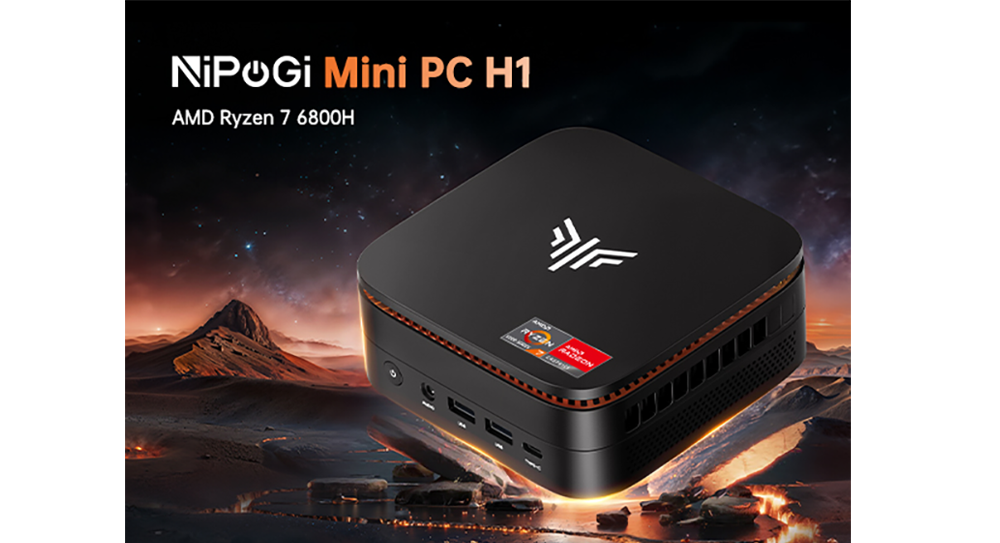 新品 ミニデスクトップパソコン PC NipoGi H1 AMD Ryzen7 3画面出力 Windows11