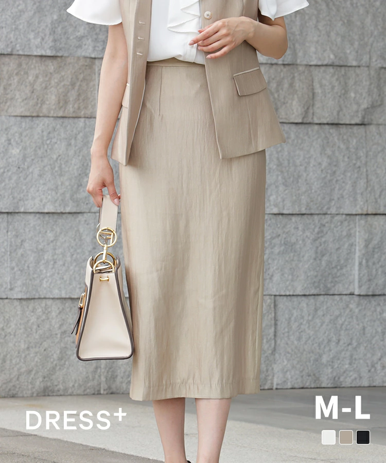 レディース タイトスカート 83～85cm丈 バックスリット バックファスナー Dress Star