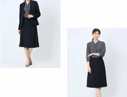 レディース フレアスカート 65-68cm丈 バックファスナー Taka Q