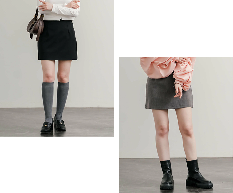 レディース ミニスカート 38.5~39.5cm丈 バックファスナー Rocky Monroe