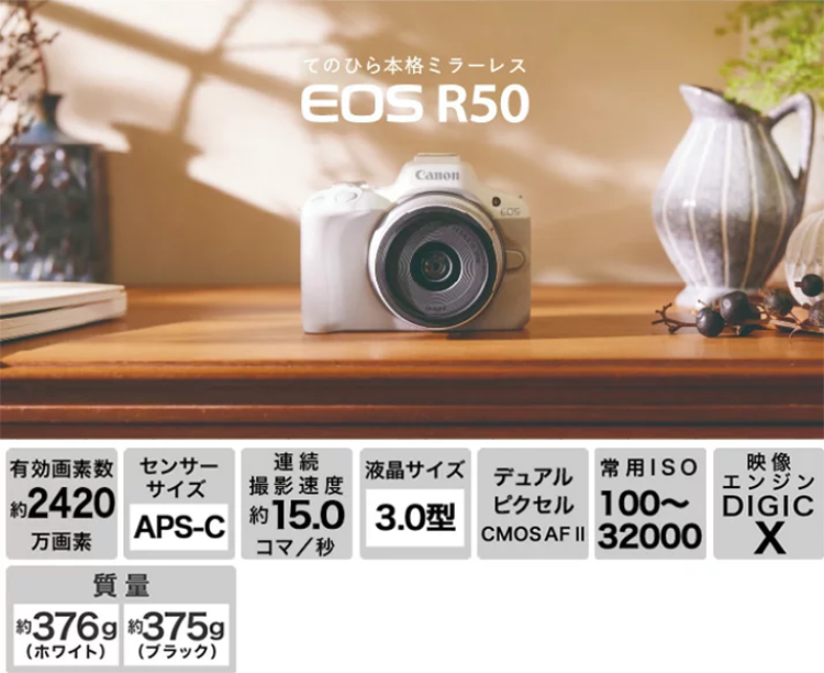 新品 ミラーレスカメラ キヤノン Canon EOS R50 ダブルズーム 18-45/55-210mm