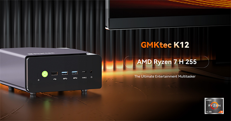 新品 ミニデスクトップパソコン PC GMKtec k12 AMD Ryzen7 H 255 4画面同時出力 Windows11