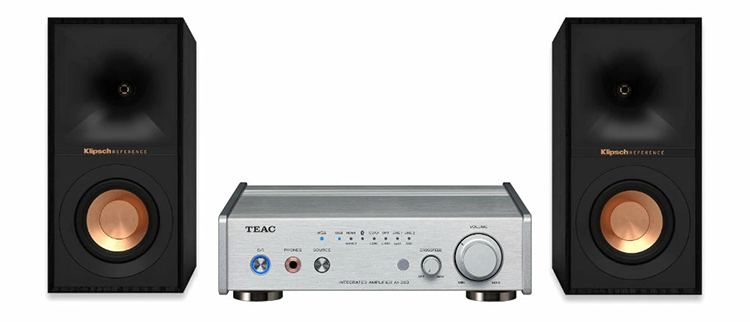 オーディオ AI-303S プリメインアンプ TEAC Klipsch,R-40M ブックシェルフスピーカー 2本1組