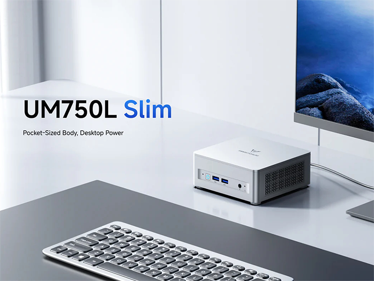 新品 ミニデスクトップパソコン PC MINISFORUM UM750L Slim AMD Ryzen5 7545U 3画面出力 Windows11