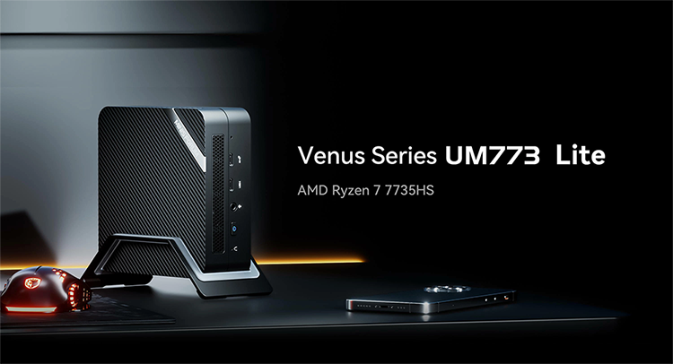 新品 ミニデスクトップパソコン PC MINISFORUM UM773 Lite AMD Ryzen7 7735HS 3画面出力 Windows11