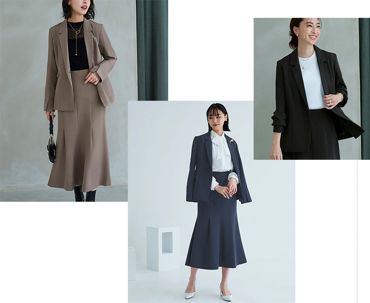 レディース スーツ セミダブルテーラードジャケット マーメイドスカート DressingU