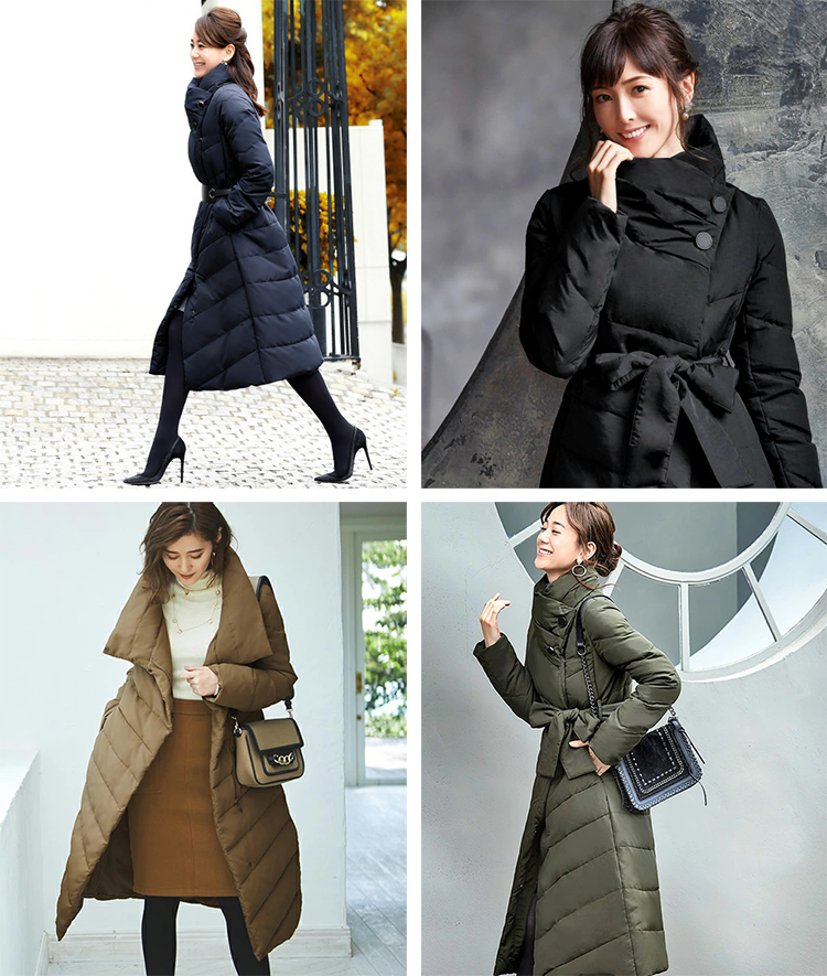 レディース ダウン コート ロング アシンメトリー DressingU