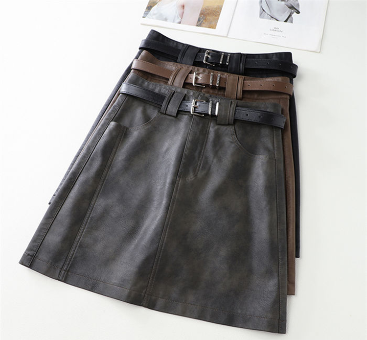 レディース Aライン PU ミニスカート 43～44.5cm丈 フロントファスナー ソーシャルハーツ