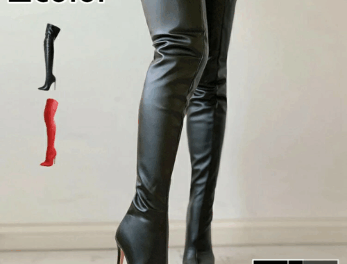 レディース ニーハイ ブーツ ポインテッドトゥ ピンヒール11cm AYBTO