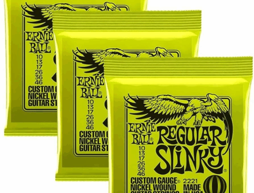 新品 エレキギター 弦 アーニーボール ERNIE BALL レギュラー スリンキー 10-46 3セット