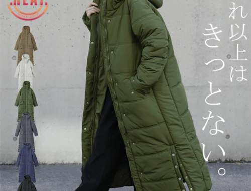 レディース ダウン コート ロング フード 中綿 HUG.U