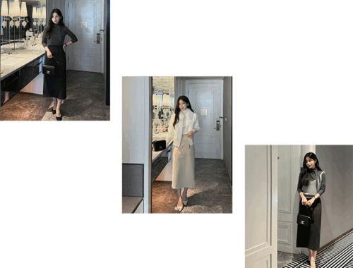 レディース タイトスカート ロング 83~84cm丈 バックスリット バックファスナー DHOLIC