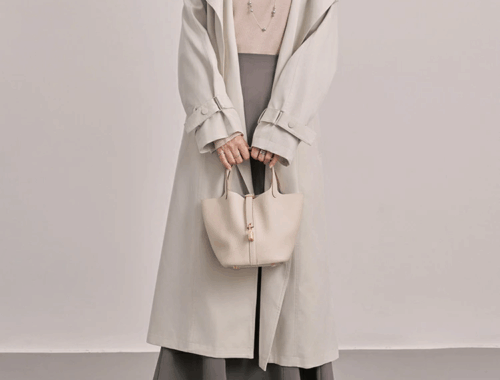 レディース トレンチ コート オーバーサイズ ロング セゾンドパピヨン