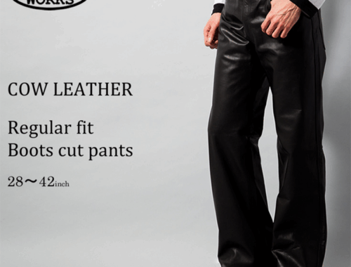 メンズ ライダース 本革 レザー パンツ 3877 Horn Works